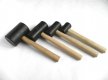 Sada 4 ks černých gumových palic II.jakost; Pryžové palice o průměru 55,65,75 a 90 mm s topůrkem; Pryžové palice II.jakost - povrchové vady, funkční; Výrobce: Teguza (technická guma, pryž, prodej a výroba na zakázku)